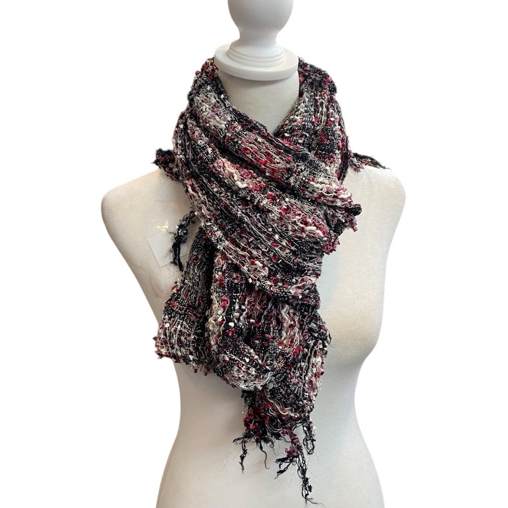 CJ BANKS Women's one size Multi-colored chunky knit INFINITY loose weave Scarf